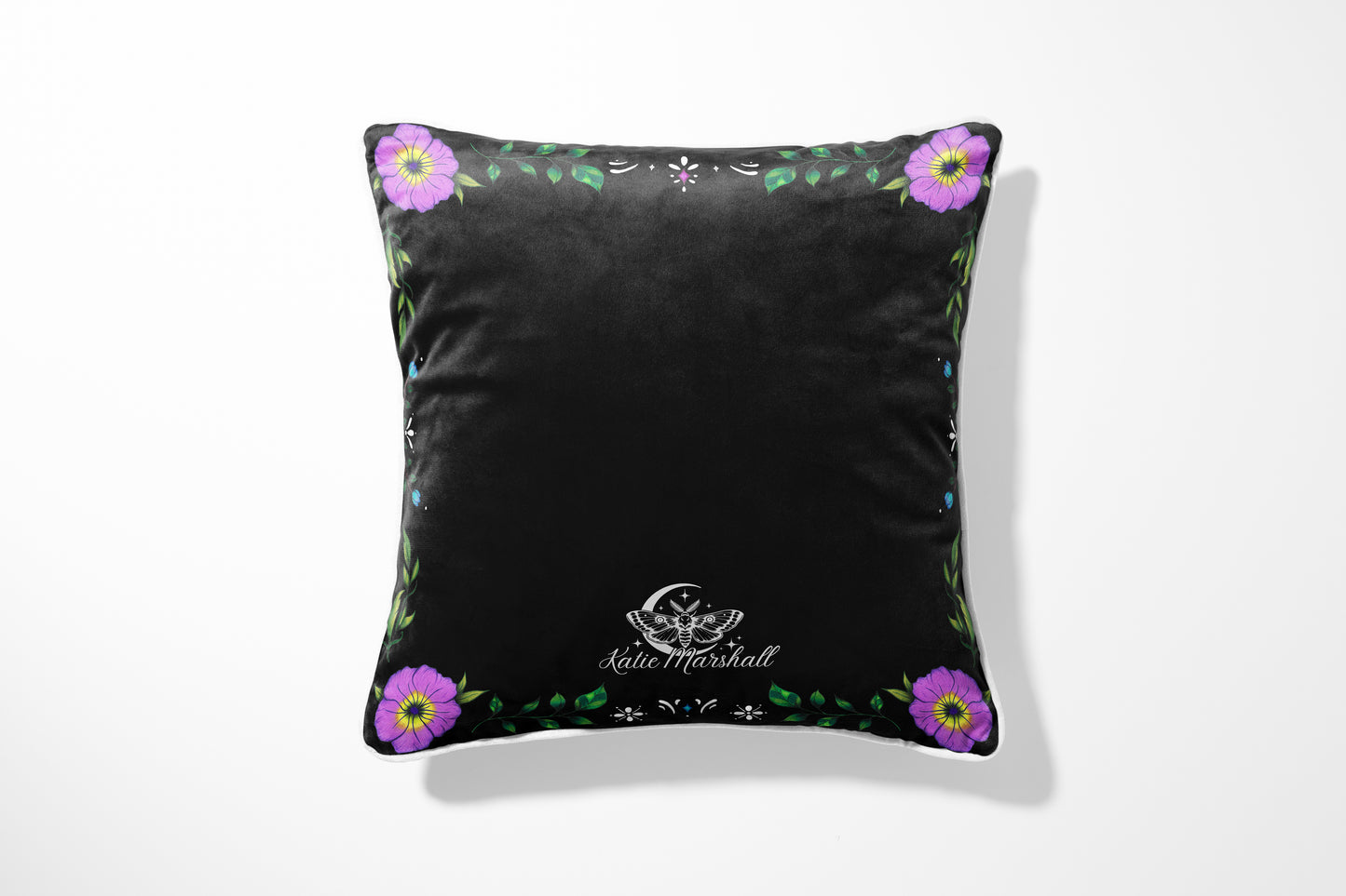 Atlas Moth Black Cushion Cover