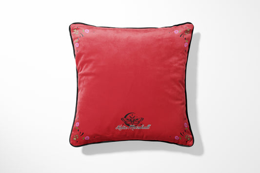 Dogs Red Cushion Cover