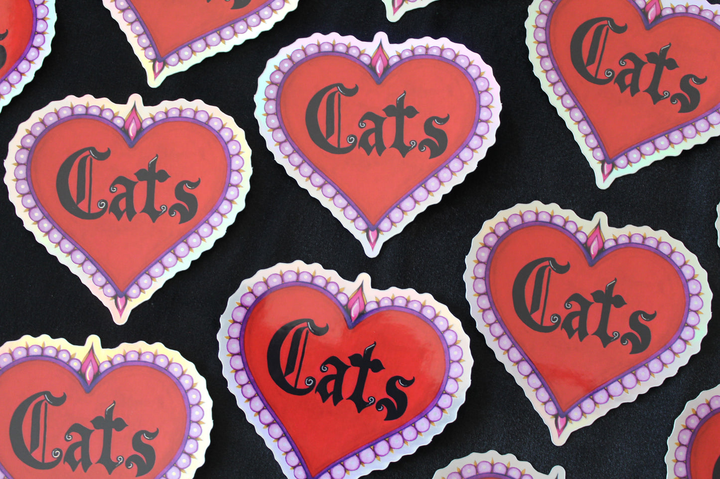 Cats Holographic Vinyl Sticker