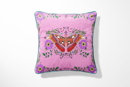 Atlas Moth Pink Cushion Cover