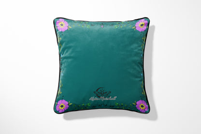 Atlas Moth Dark Green Teal Cushion Cover