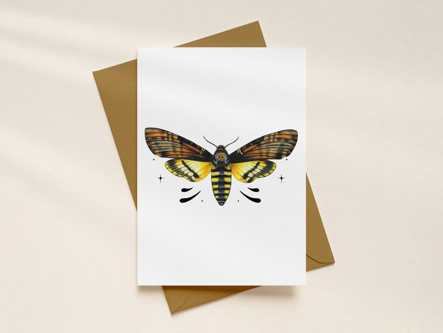 Death's-head Hawkmoth Greeting Card
