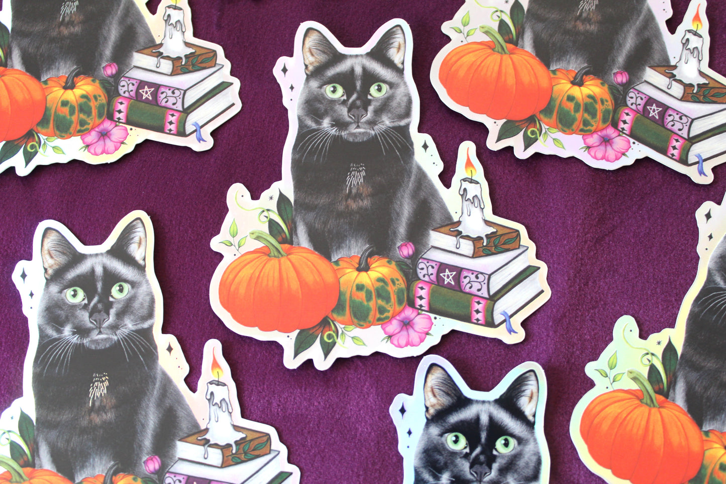 Bombay Cat Holographic Vinyl Sticker