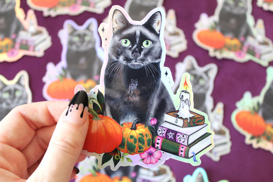 Bombay Cat Holographic Vinyl Sticker