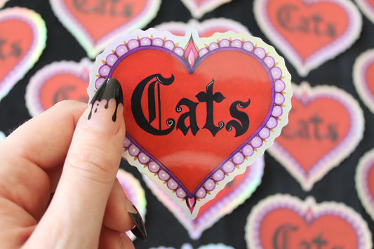 Cats Holographic Vinyl Sticker