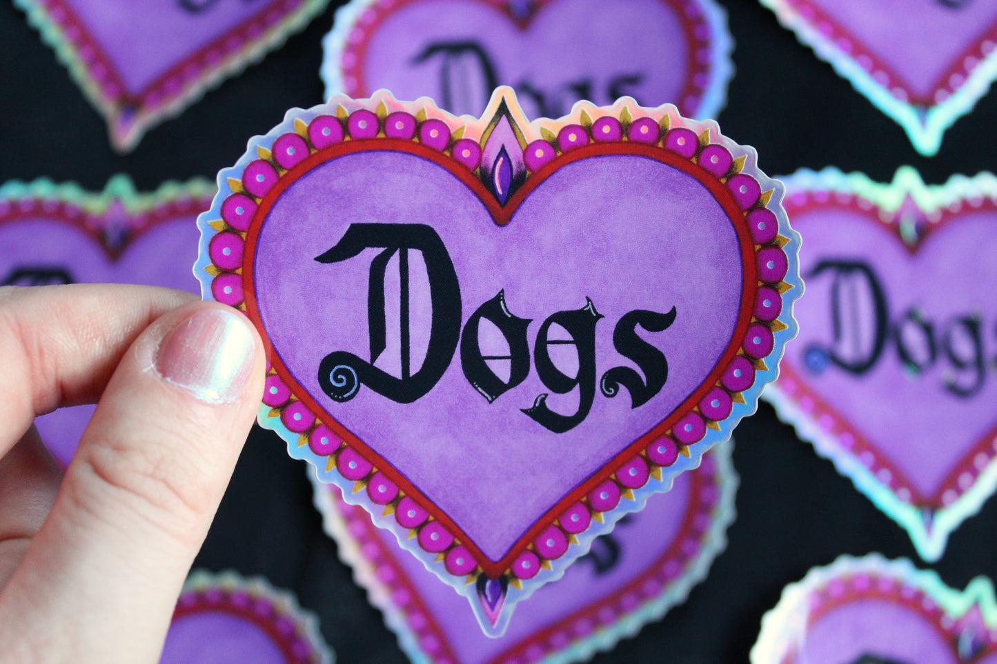 Dogs Holographic Vinyl Sticker