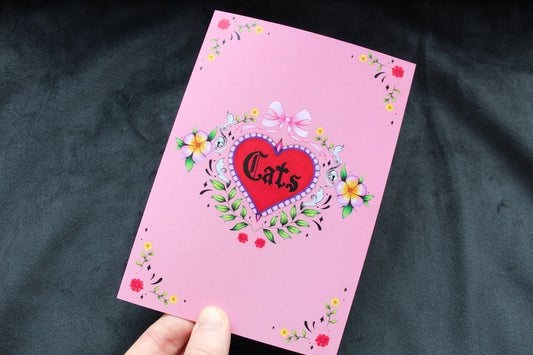 Cats Heart Greeting Card