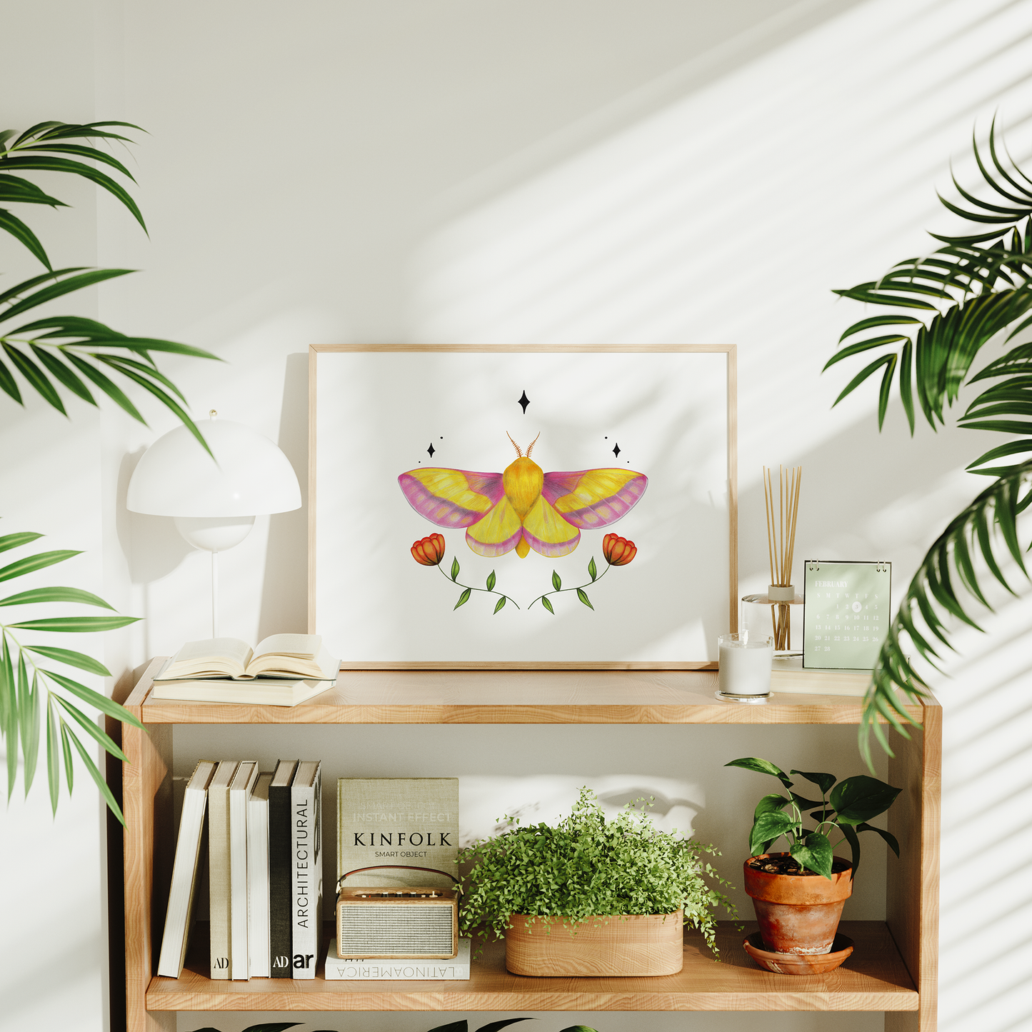 Rosy Maple Moth Print